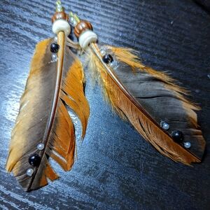 Feather Earrings! $20 each